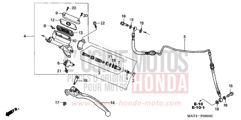 CLUTCH MASTER CYLINDER for Super Blackbird CANDY TAHITIAN BLUE (PB215) from 2004